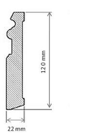 Musterstück - Sockelleiste – Tradition, 120 mm thumbnail image