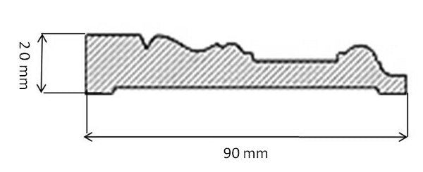Prøve Stykke - Karm - Stil 90 mm image