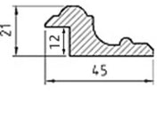 Prøve Stykke - Liste - Helfransk-liste til dørfyldning thumbnail image