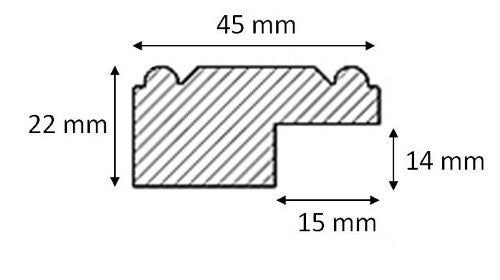Panel end list - Double pearl 45 mm image
