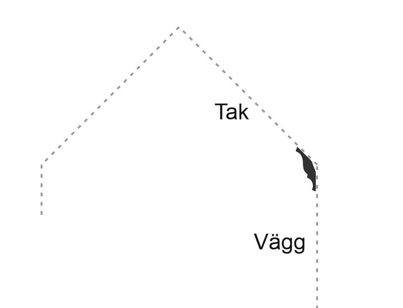 Taklist för snedtak 135% - Svanhals 21x95 mm image