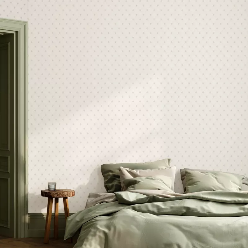 Lim & Handtryck Tapet - Filipsborg hvid/glimmer image