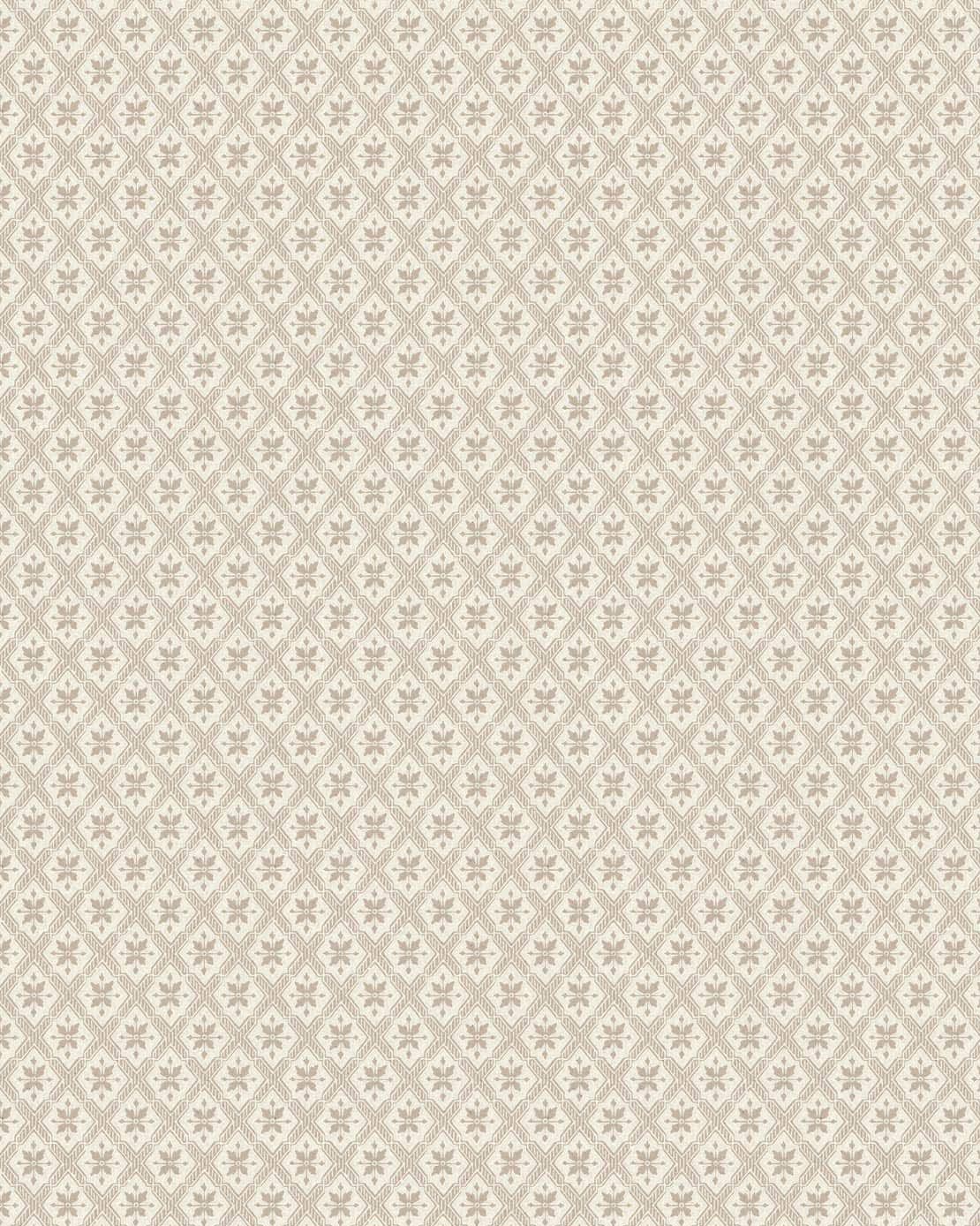 Lim & Handtryck Tapet - Mölletorp beige/hvid image