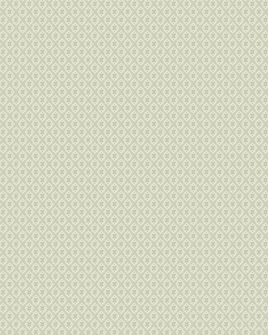 Lim & Handtryck Tapet - Mölletorp grøn/hvid image