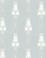 Lim & Handtryck Tapet - Slottsviken blå/hvit thumbnail image