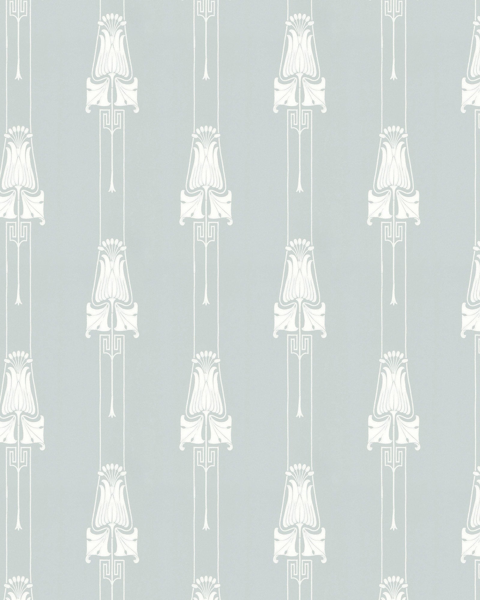 Lim & Handtryck Tapet - Slottsviken blå/hvit image