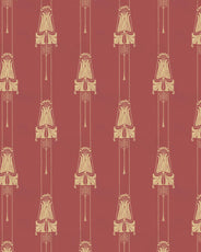 Lim & Handtryck Tapet - Slottsviken rød/gull thumbnail image