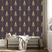 Lim & Handtryck Tapet - Slottsviken sort/guld thumbnail image