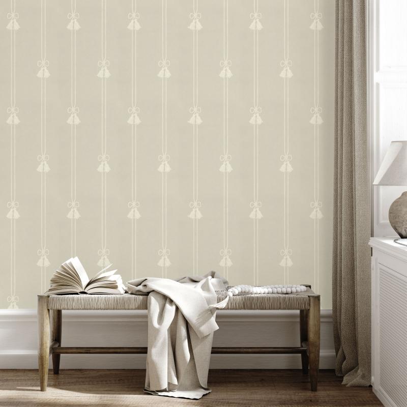 Lim & Handtryck Tapet - Snore & kvaster grågrøn/hvid image