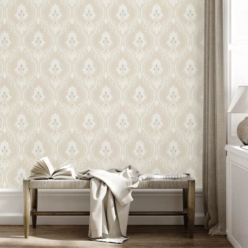 Lim & Handtryck Tapet - Elg hvid/tørv image