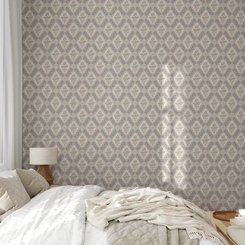 Lim & Handtryck Tapet - Stenhamra kvist/blå image