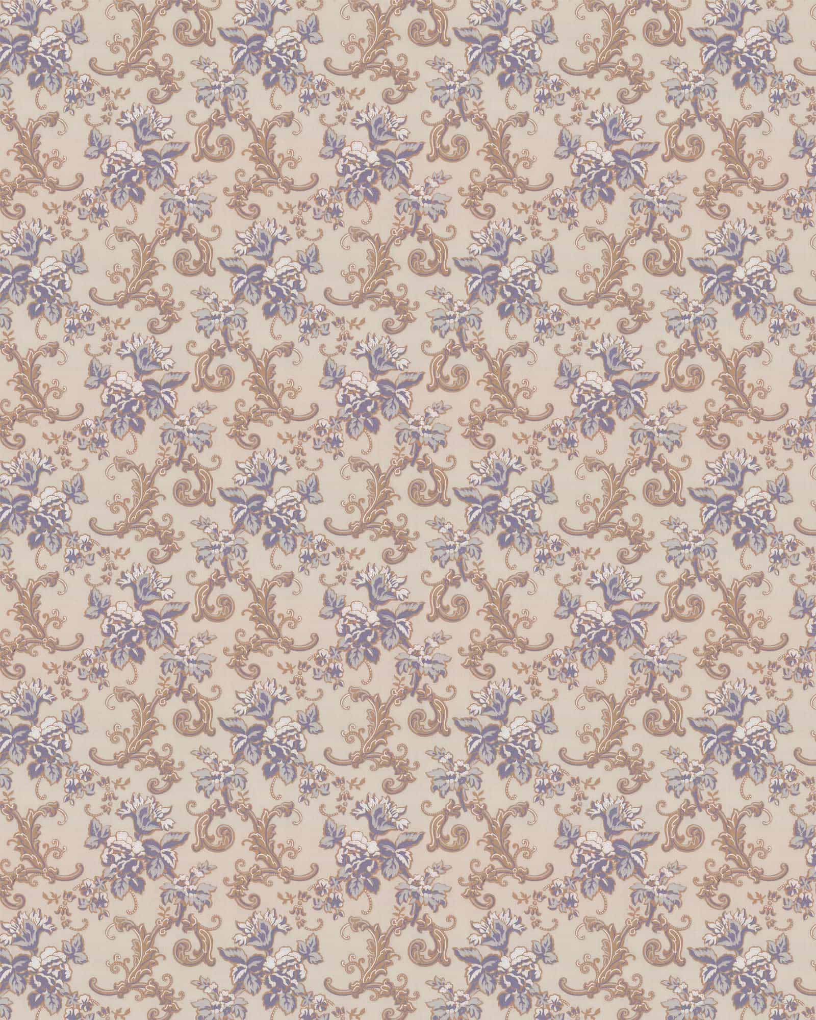 Wallpaper - Hovdala blomma gray/pale blue image