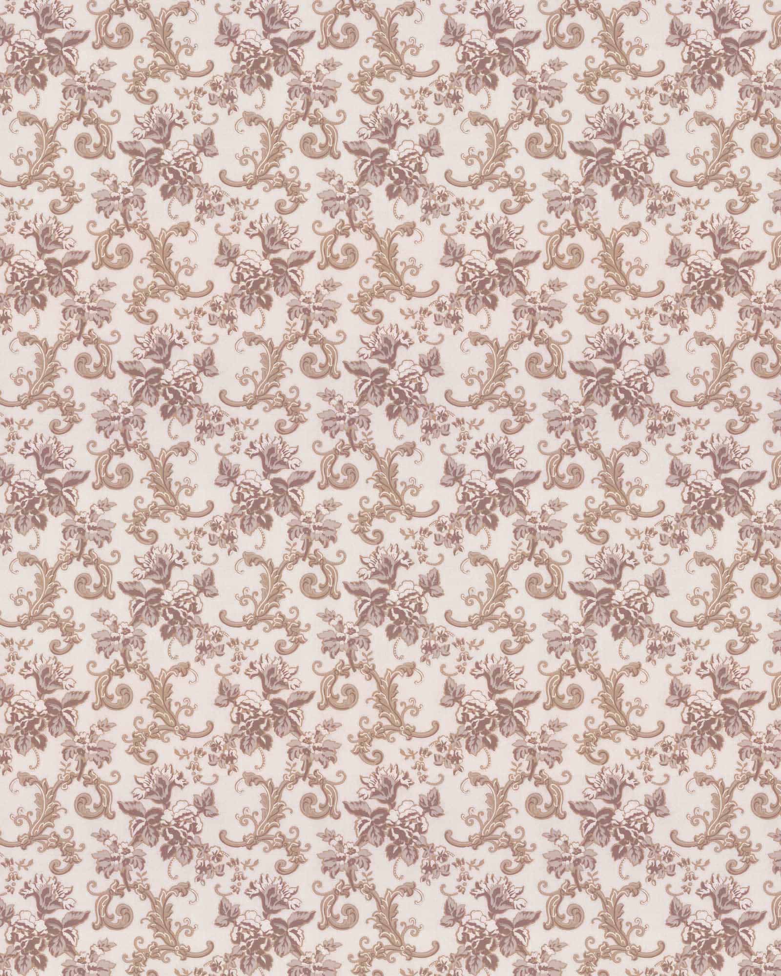 Lim & Handtryck Tapet - Hovdala blomst, kvist/brun image