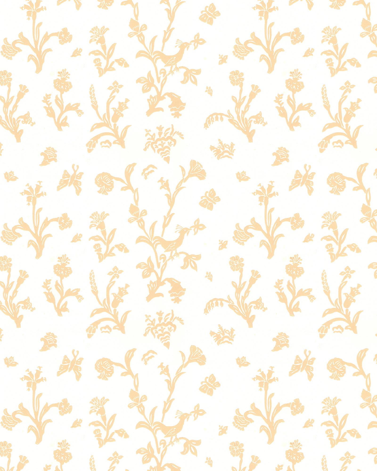 Wallpaper - Fågelblå white/yellow image