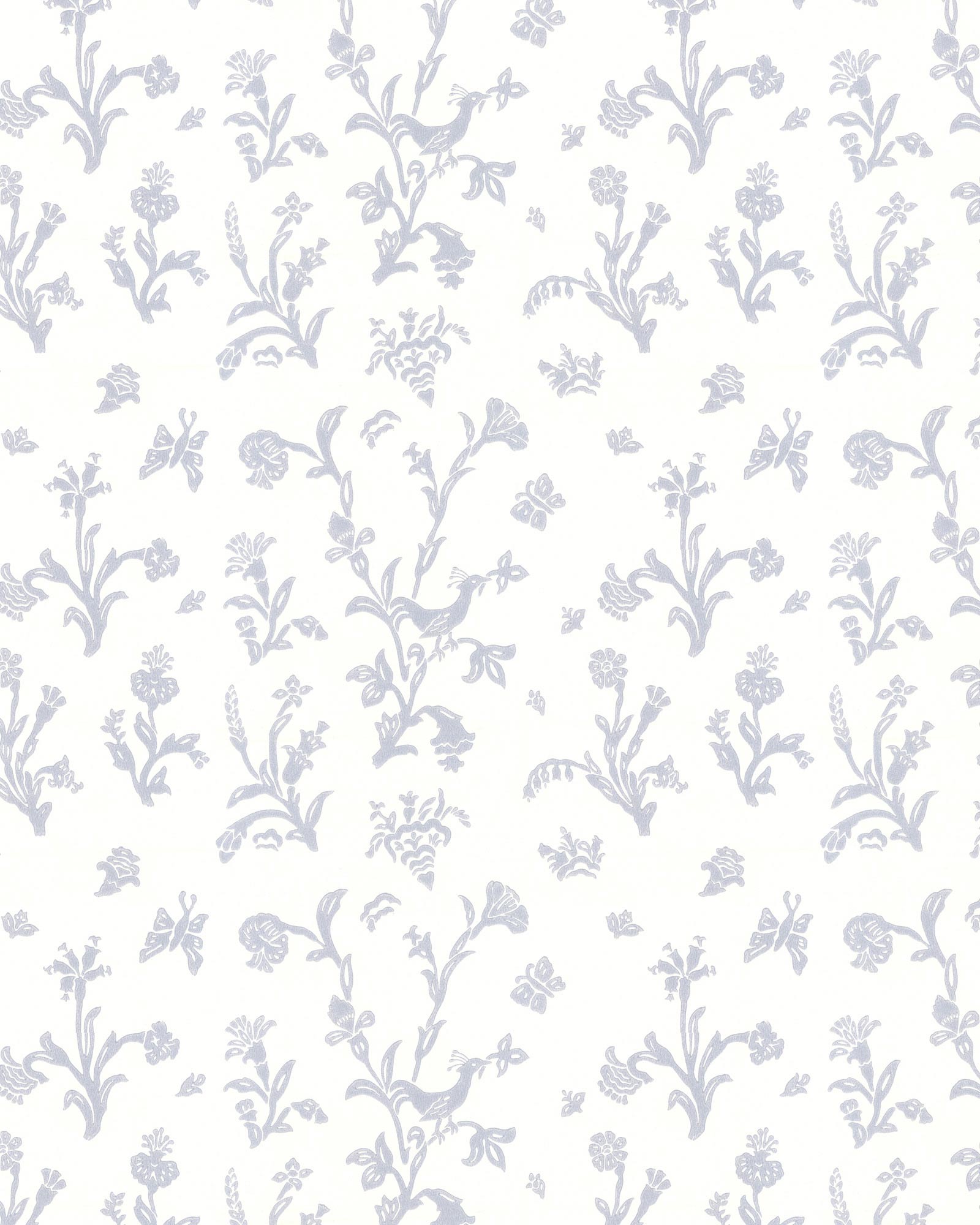 Wallpaper - Fågelblå white/blue image