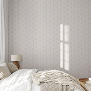 Lim & Handtryck Tapet - Fransk lilje hvid/guld thumbnail image