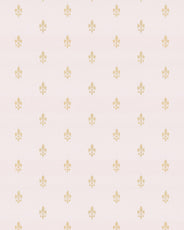 Lim & Handtryck Tapet - Fransk lilje hvid/guld thumbnail image