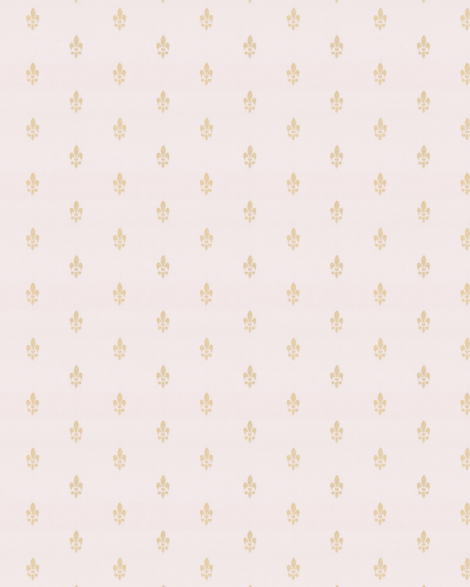 Lim & Handtryck Tapet - Fransk lilje hvid/guld image