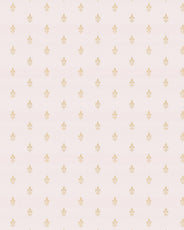 Lim & Handtryck Tapet - Fransk lilje hvid/guld thumbnail image