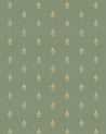 118 210 2 sekelskifte tapet lim handtryck fransk lilja gron guld 01