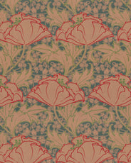 Lim & Handtryck Tapet - Berlin beige/rød thumbnail image