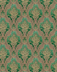 Lim & Handtryck Tapet - Nilsagården grønn/gull thumbnail image