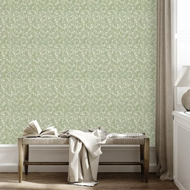 Wallpaper - Bladmönster twig/green image