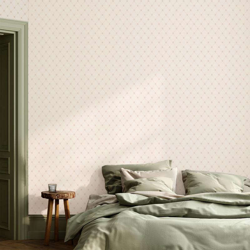 Lim & Handtryck Tapet - Filipsborg, hvid/guld image