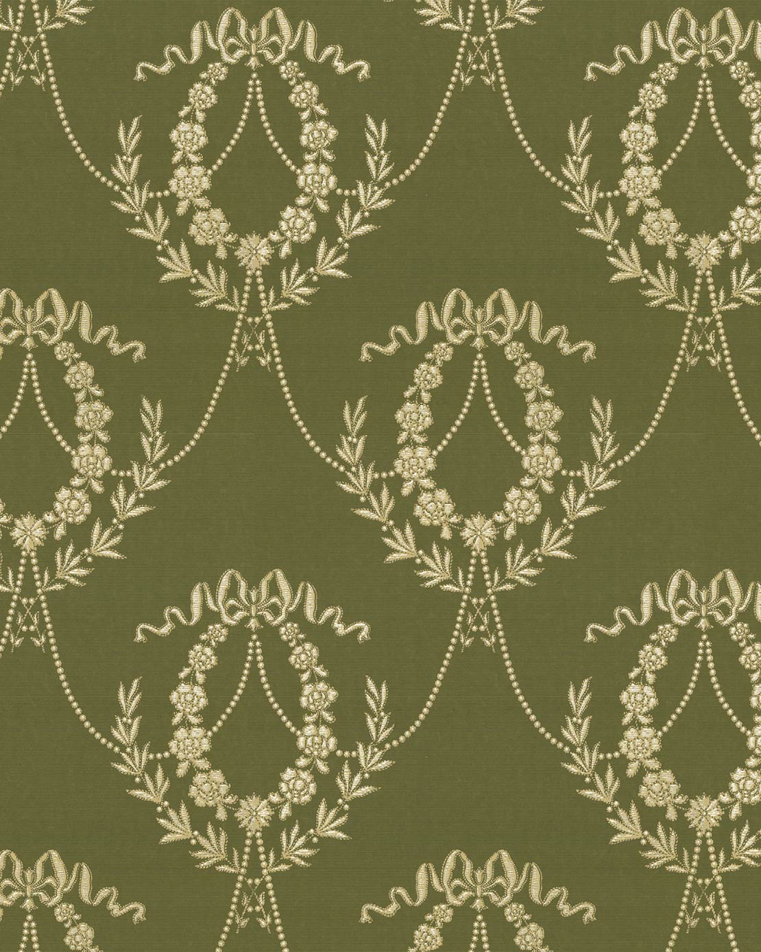 Lim & Handtryck Tapet - Hovkonditoriet grön/guld image