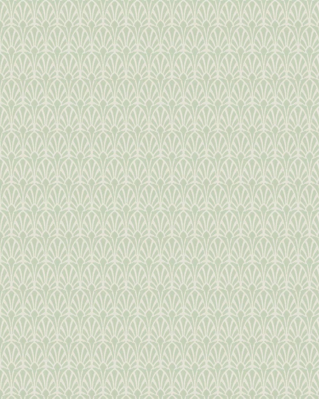 Lim & Handtryck Tapet - Jugend vit/grön image