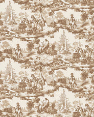 Lim & Handtryck Tapet - Skeppsmotiv brun thumbnail image