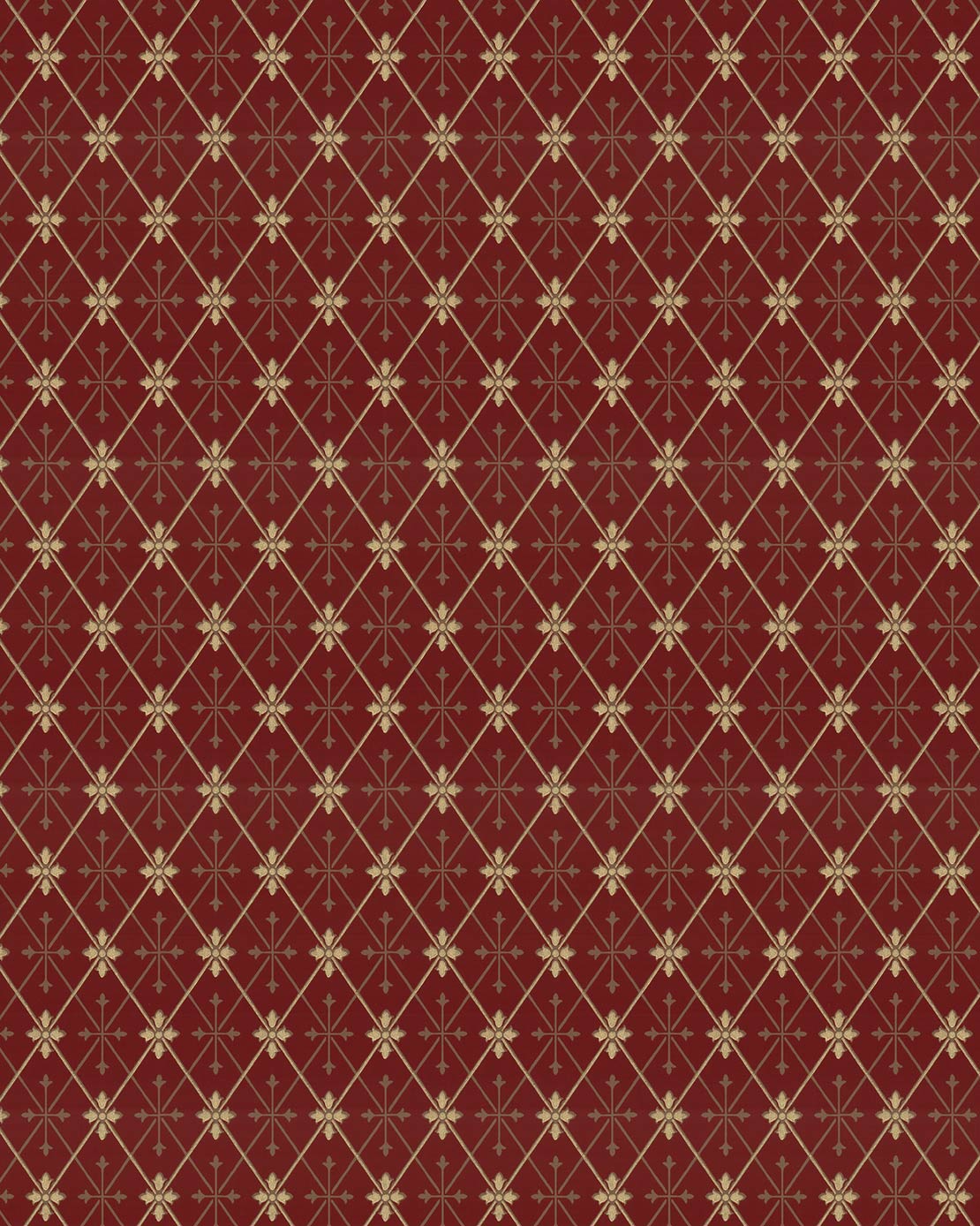 Wallpaper - Skogshyddan red/gold image