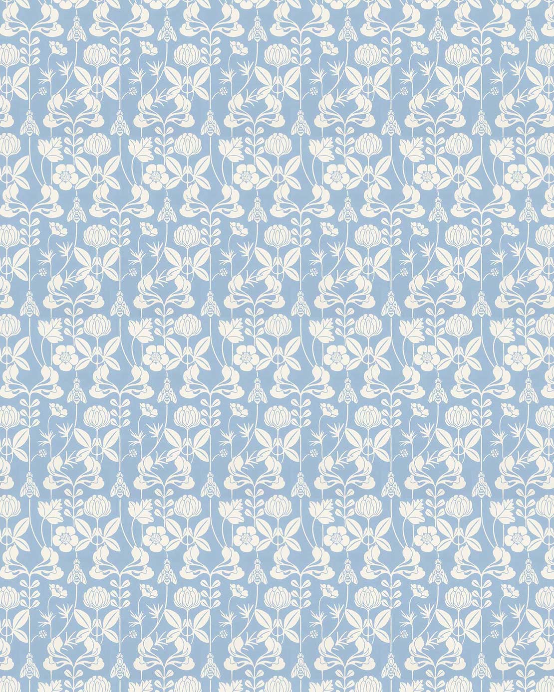 Wallpaper - Solsidan Blue/White image