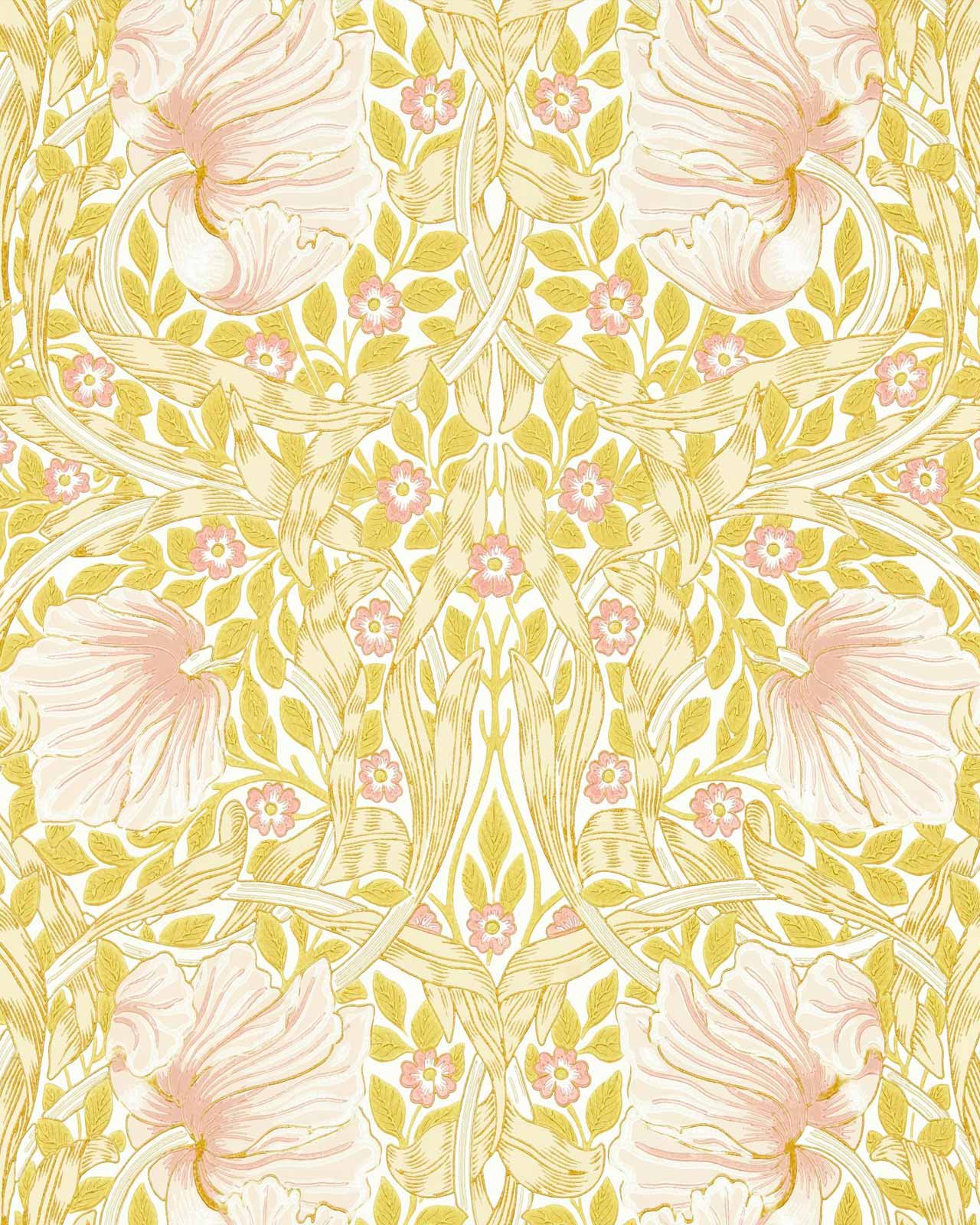 William Morris & Co. Tapet - Pimpernel Sunflower/Pink image