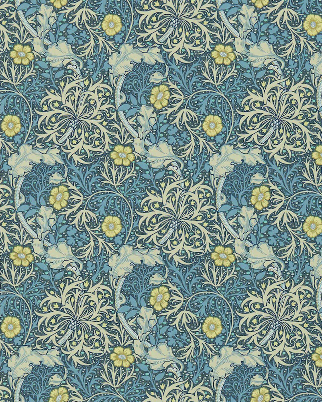 William Morris & Co. Tapet - Morris Seaweed, Ink/Woad image