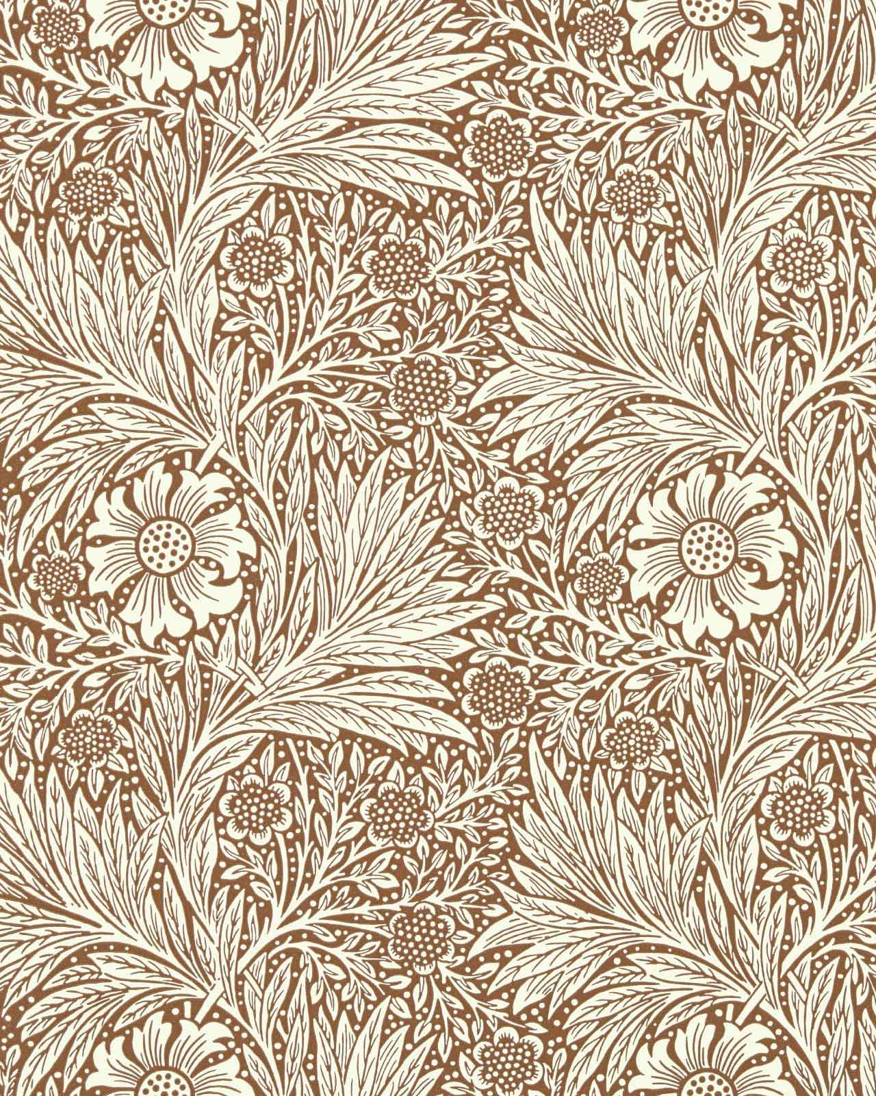 William Morris & Co. Tapet - Marigold Chocolate/Cream image