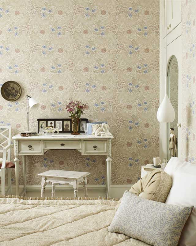 William Morris & Co. Tapet - Larkspur Slate/Russet image