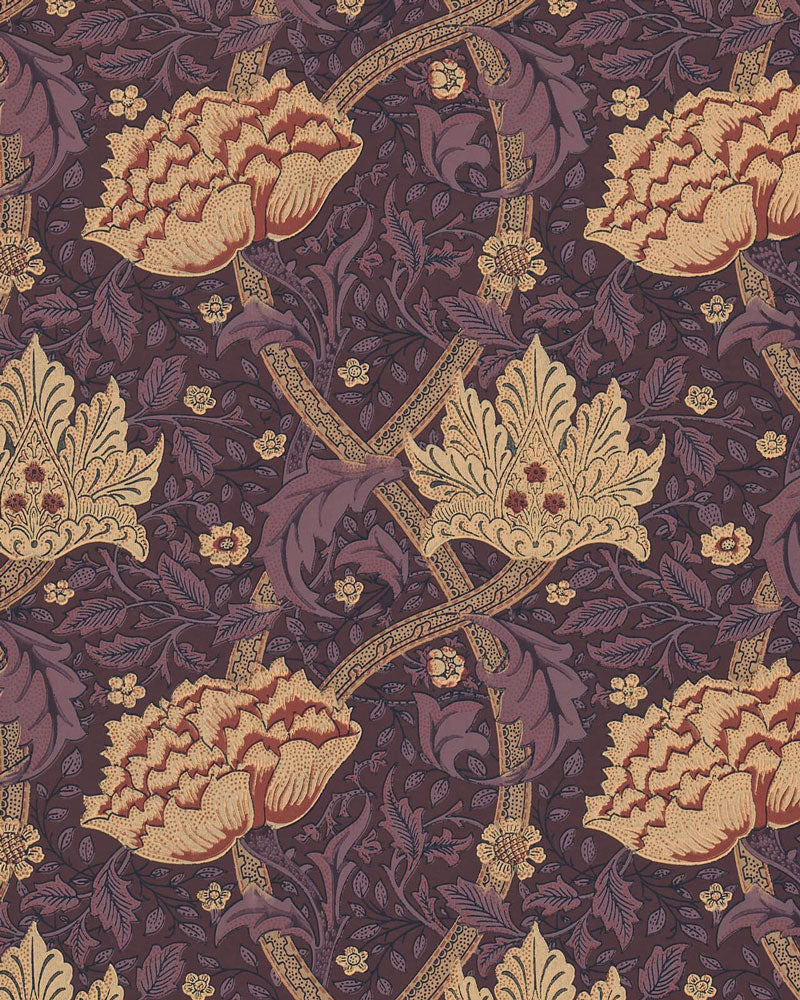 William Morris & Co. Tapet - Windrush aubergine/wine image