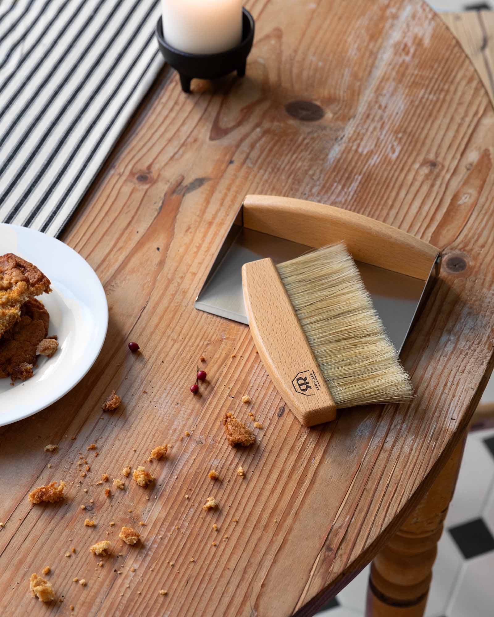 Table Brush & Dustpan - Wood/Steel Magnet image