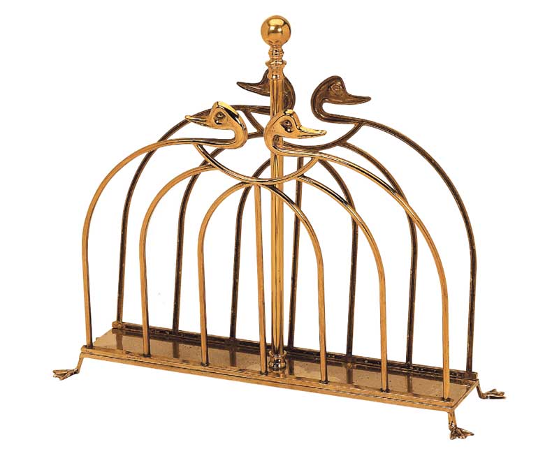 Magazine rack brass - Duck image