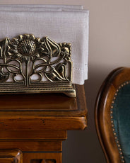 Tændstikæskeholder og brevholder - Jugend, messing thumbnail image