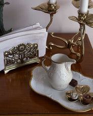 Tændstikæskeholder og brevholder - Jugend, messing thumbnail image