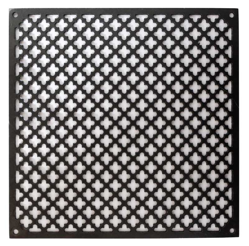 Lüftungsgitter Kleeblatt – Behandeltes Eisen 200 x 200 image