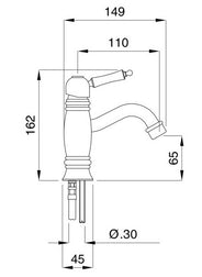 Håndvaskarmatur - Oxford, mini, bronze thumbnail image