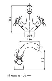 Tvättställsblandare - Lady krom thumbnail image