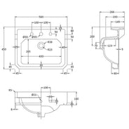 Håndvask - Bayswater Fitzroy 56 cm, piedestal thumbnail image