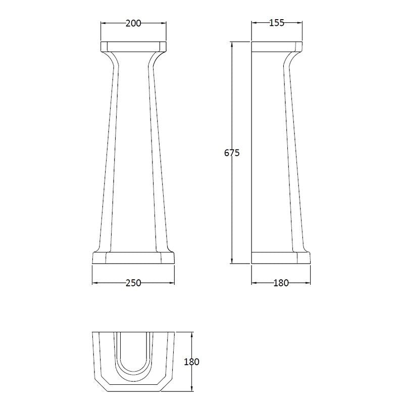Håndvask - Bayswater Fitzroy 56 cm, piedestal image