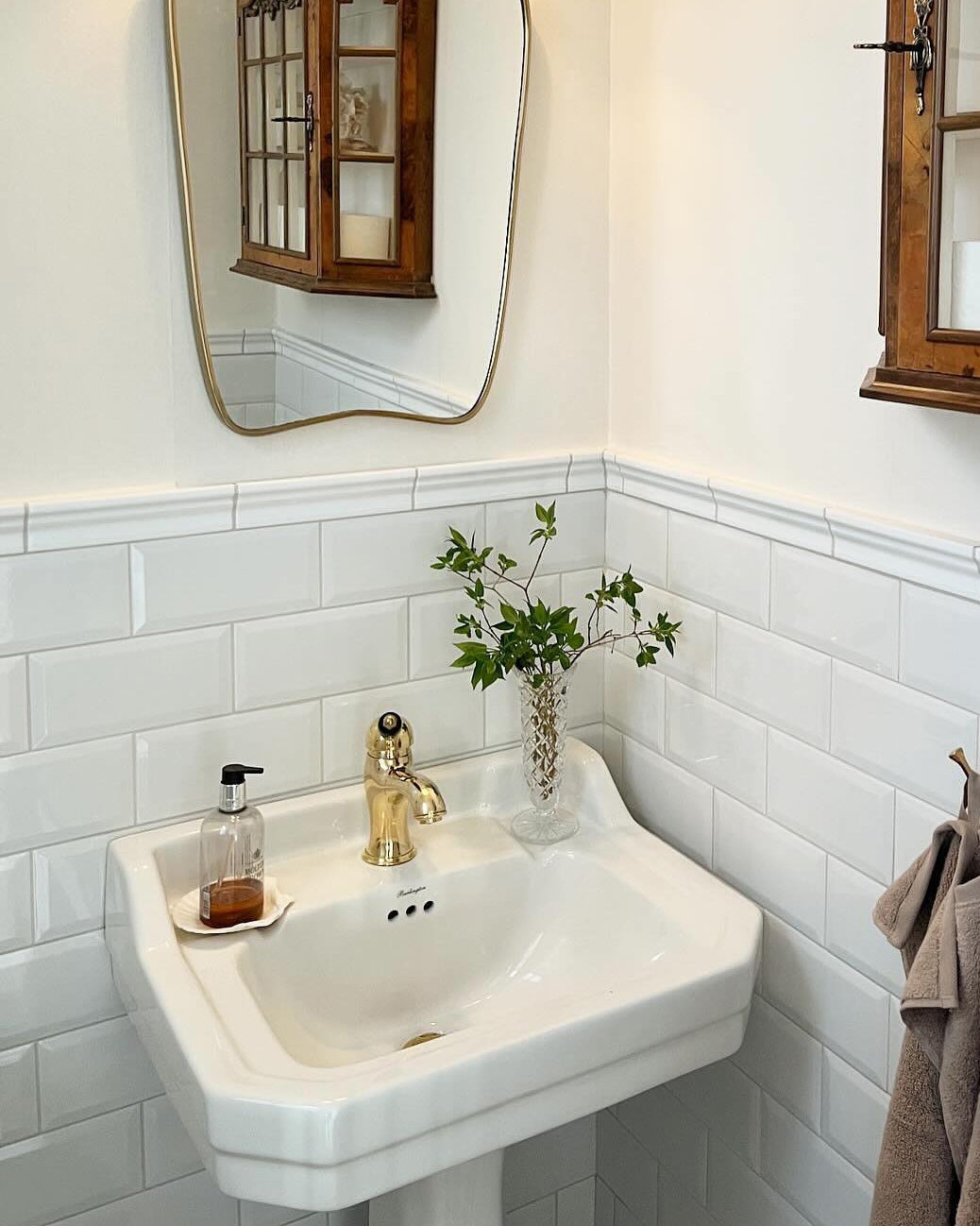 Washbasin Mixer - Paddington Brass with Black Handle image
