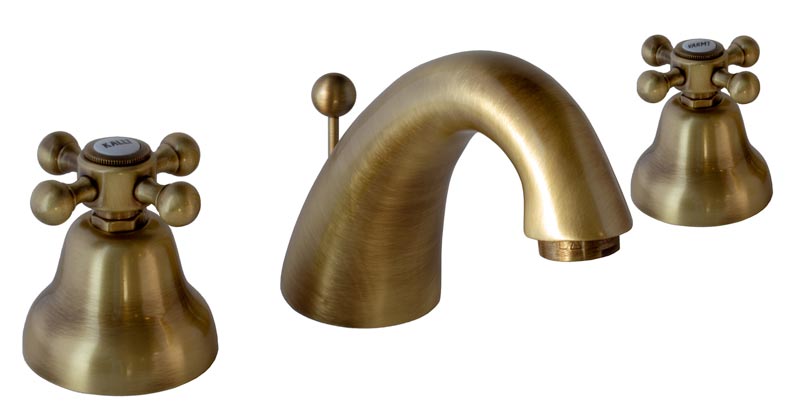 Bathroom Sink Faucet - Kensington - for 3 faucet holes - Bronze image