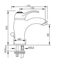 Tvättställsblandare - Paddington mässing thumbnail image